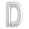 16" Foil Alphabet Balloons- Silver (Letters D) - Funzoop