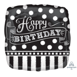 18" Anagram Happy Birthday Chalkboard Foil Balloon