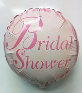 Bridal Shower Helium Foil Balloon, 18 Inch shown as a product reference for bridal showers and hen-party celebrations, with its themed design visible.