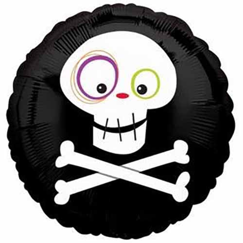 18" Cross Bones Halloween Balloon - Funzoop