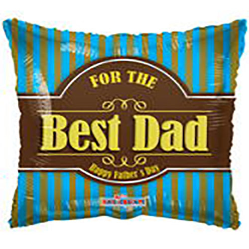 Best Dad Father's Day Foil Balloon, 18 Inch shown as a product reference for Father's Day, birthdays and appreciation gifts for Dad, with its themed design visible.