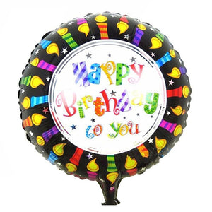 18" Happy Birthday Candle Theme Foil Balloon