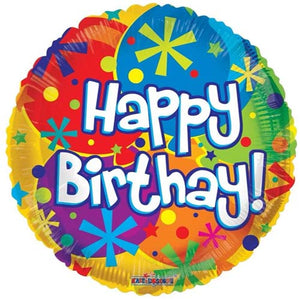 18" Happy Birthday Celebration Foil Balloon