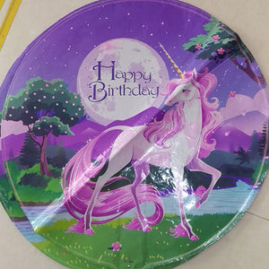 18" Happy Birthday Unicorn Purple Foil Balloon
