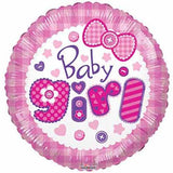 18" Quilt New Baby Girl Arrival Foil Balloon - Funzoop