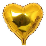 18" Heart Shaped Solid Color Foil Balloon (Golden) - Funzoop