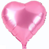 18" Heart Shaped Solid Color Foil Balloon (Pink) - Funzoop