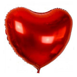 18" Heart Shaped Solid Color Foil Balloon (Red) - Funzoop
