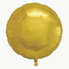 Round Shaped Solid Color Foil Balloons (Golden) - Funzoop
