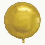 Round Shaped Solid Color Foil Balloons (Golden) - Funzoop