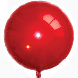 Round Shaped Solid Color Foil Balloons (Red) - Funzoop