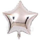 18" Star Shape Solid Color Foil Balloon (Silver) - Funzoop