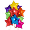 18" Star Shape Solid Color Foil Balloon Bunch - Funzoop