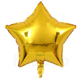 18" Star Shape Solid Color Foil Balloon (Golden) - Funzoop
