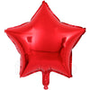 18" Star Shape Solid Color Foil Balloon (Red) - Funzoop