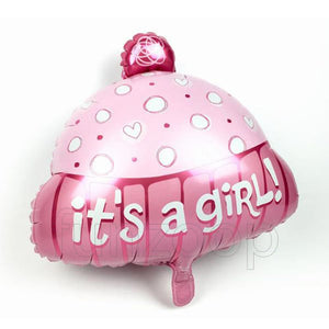 18" Baby Cap Shaped Foil Balloon Girl - Funzoop