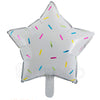 18" Candy Sprinkles Star Shaped Foil Balloon - Funzoop