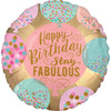18" Stay Fabulous Happy Birthday Foil Balloon - Funzoop