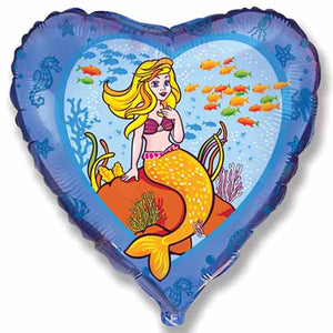 18" Mermaid Under Sea Mylar Balloon - Funzoop