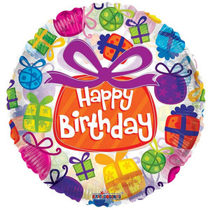 Gifts Theme Happy Birthday Foil Balloon - Funzoop