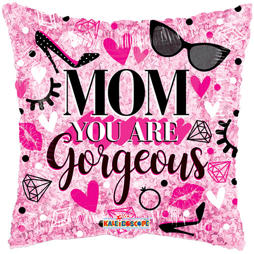 Mom You Are Gorgeous Foil Balloon, 18 Inch shown as a product reference for celebrations and thoughtful gifts for Mom, with its themed design visible.