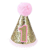 Infant Baby Shiny 1st Birthday Cone Hat - Girl