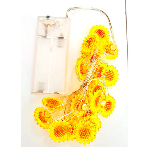 Sunflower Battery String Lights, 20 Lights