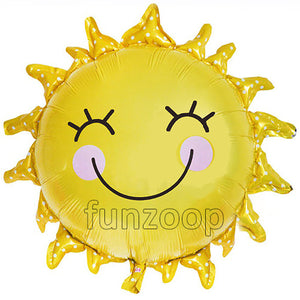 20" Smiley Sunflower Foil Balloon - Funzoop