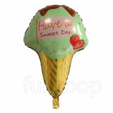25" Ice Cream Cone Shaped Foil Balloon Green - Funzoop