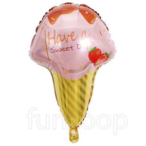 25" Ice Cream Cone Shaped Foil Balloon Pink - Funzoop