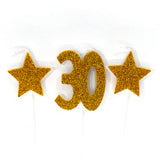 Milestone Stars Number Candle - 30TH Milestone
