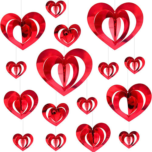 Heart garland backdrop decoration for weddings and anniversary celebrations from Funzoop The Party Shop