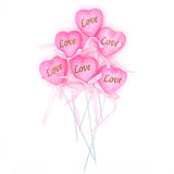 3D Pink Styrofoam Heart Sticks Set for Valentine's and Anniversary  - Funzoop The Party Shop