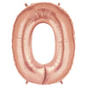 40" Large Foil Alphabet Balloons- Rose Gold (Letter O) - Funzoop