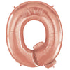 40" Large Foil Alphabet Balloons- Rose Gold (Letter Q) - Funzoop