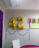 40" Extra Large Foil Number Balloons- Golden (Digits 0 - 9) - Funzoop The Party Shop
