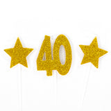 Milestone Stars Number Candle - 40TH Milestone