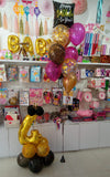 4th Happy Birthday Number Foil Balloons Bouquet Funzoop - The Party Shop shown as a styling reference, with additional decorations separate from the balloon in this listing.