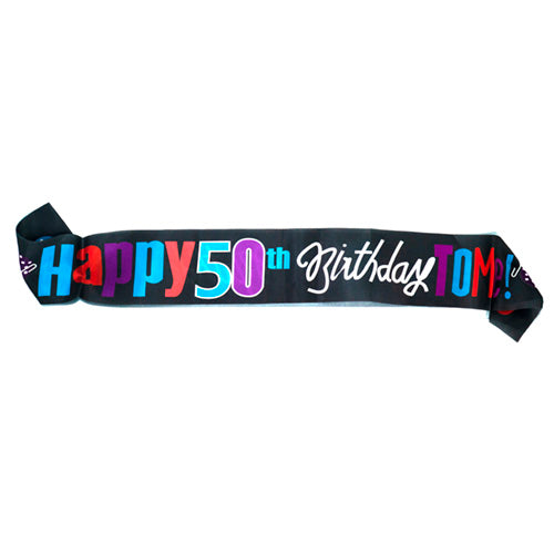 Birthday Milestone Sash -  50TH Milestone