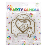 50th [Golden Jubilee] Milestone Celebrations Candle - Funzoop The Party Shop