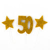 Milestone Stars Number Candle - 50TH Milestone