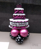 Happy Birthday Pink Cake Foil Centerpiece [CP02] - Funzoop