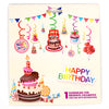 Happy Birthday Hanging Swirls [6 Pcs] - Decor View