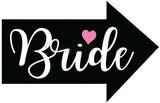 Bride Arrow Bachelorette, Wedding Photo Booth Placard - Funzoop