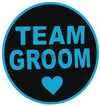 Team Groom Round Photo Booth Placard - Funzoop