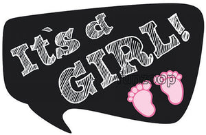 It's a GIRL! Photo Booth Placard - Funzoop