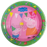 Peppa Pig Theme Paper Plates - Funzoop