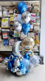 Baby Arrival Over the Moon Centerpiece - Boy - With-Helium-Bunch