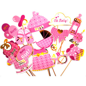Baby GIRL Arrival Photo Booth Props Set [15 pcs]