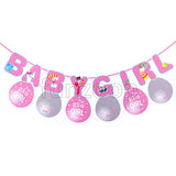 Baby Girl Banner & Printed Balloons Wall Decor - Funzoop